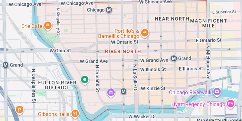 River North Chicago map