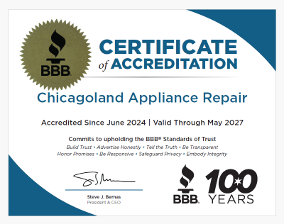Chicagoland Appliance Repair BBB Accreditation 2026-2027